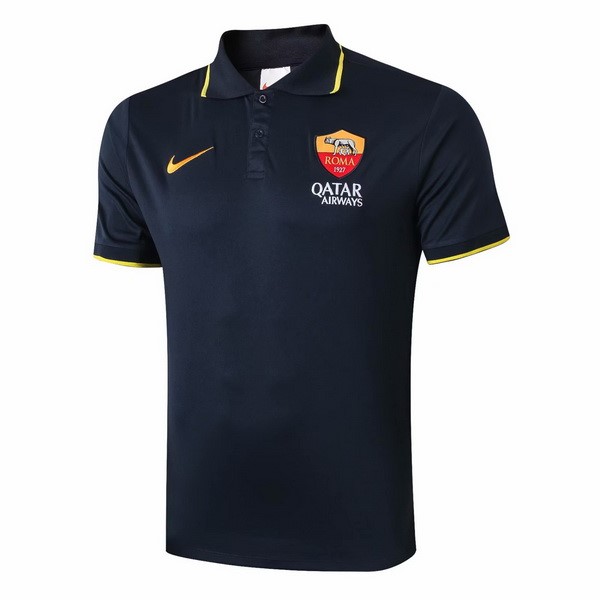 Polo AS Roma 2019/20 Negro Amarillo